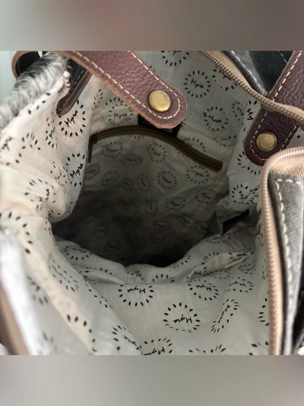 Myra Bag western Vibe with Me Hairon Canvas Backpack leather Cowgirl
